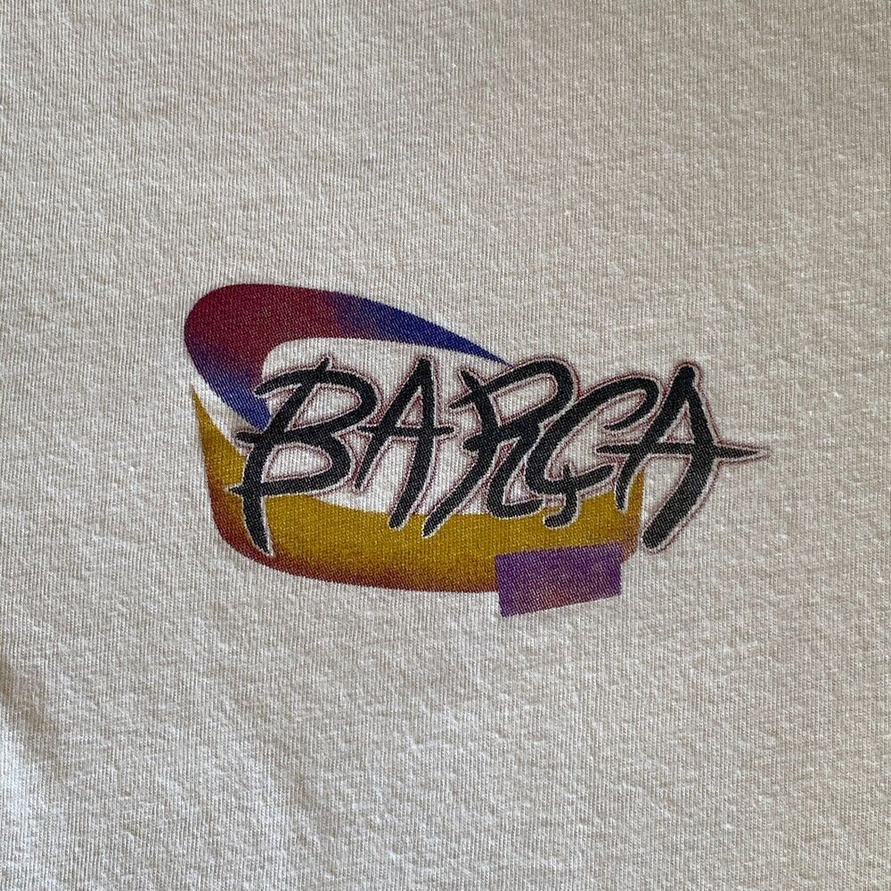 FC Barcelona FCB Men's Large Cream Graphic T-Shirt Barça Soccer - Picture 5 of 11